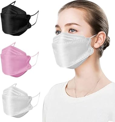 30 masques jetables multicolores pour protection certifiée adulte 4 épaisseurs