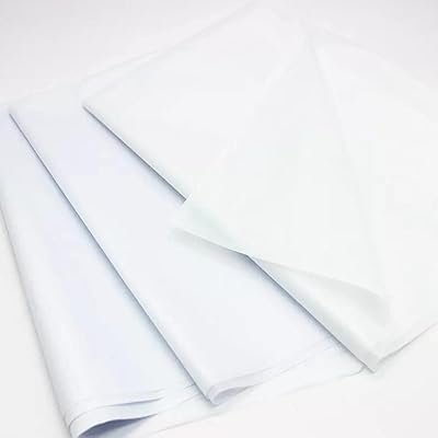 100 feuilles de papier de soie blanc sans acide pour emballage cadeau, grandes