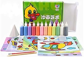 12 pièces/ensemble jeux de peinture sur sable bricolage pour enfants, kits de peinture à bulles et sur sable faits à la main en papier photo et artisanat (carte aléatoire). Diaytar Sénégal : Achetez plus, dépensez moins
