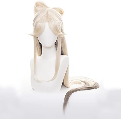 Perruque de cosplay mystylecos genshin impact ningguang, perruque blonde longue dégradée pour déguisement