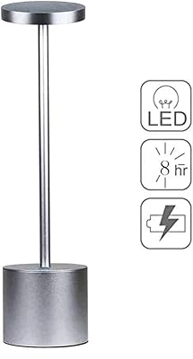 Lampe de table led sans fil v2com, batterie rechargeable usb, lampe de bureau