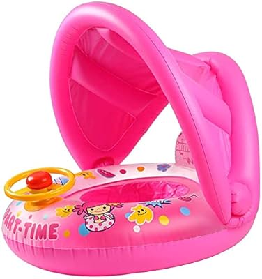 Flotteur de natation gonflable pour nourrissons de 1 à 3 ans (rose)