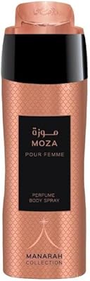 Spray corporel parfumé rasasi moza pour femme de la collection al manara