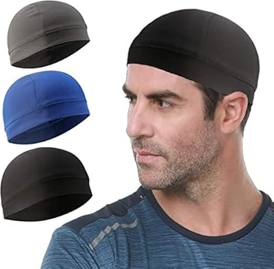 3 pièces casque refroidissement squelette casquette doublure d'absorption de la sueur pour le cyclisme