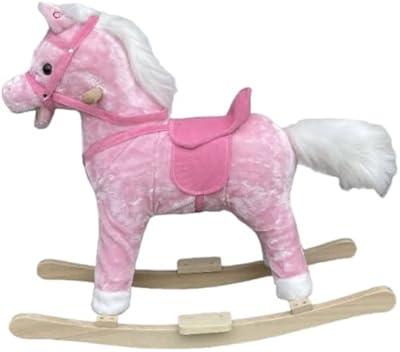 Joli cheval à bascule pour enfants lb 501 avec base en bois, matériau