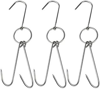 Tinawood double crochets en acier inoxydable 9,4 pouces pour viande rôtie, canard, bacon