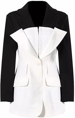 Yebdd hit couleur décontracté coréen pour femmes crantées manches longues élégantes blazers droits
