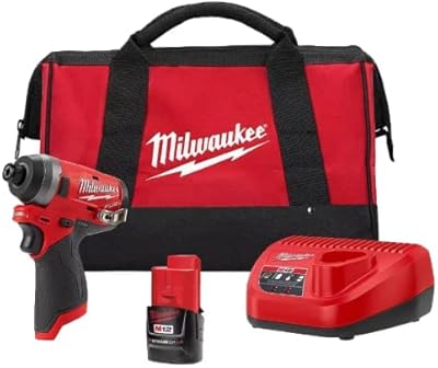 Jeu de tournevis hexagonaux sans balais milwaukee 12v lithium ion 1/4" sans balais