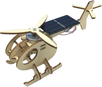 Faono kit de construction d'hélicoptère 3d à énergie solaire, jouet éducatif créatif