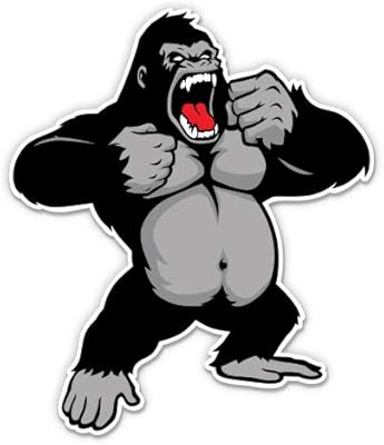 Autocollant en vinyle silverback gorilla design taille 3 pouces pour voiture