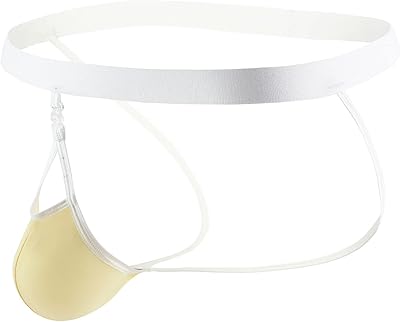 Culotte homme en soie glacée dos vide culotte sexuelle string fesses détachables exposées soie glacée évidé grand sac pantalon amusant costume homme (jaune, xxxxl). Diaytar : Qualité professionnelle, prix grand public