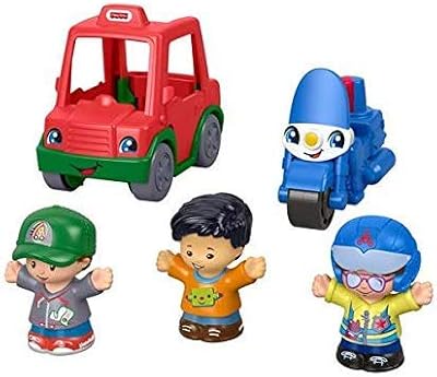 Fisher-price little people share & care coffret cadeau voiture avec moto de police