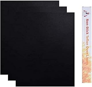 Lot de 3 feuilles de cuisson antiadhésives en téflon pour four à