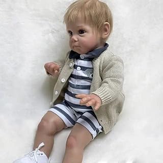 Poupées bébé reborn 22 pouces poupée vraiment mignonne pour tout-petit garçon qui