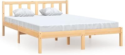 Cadre de lit en bois de pin massif vedaxl, accessoires de meubles
