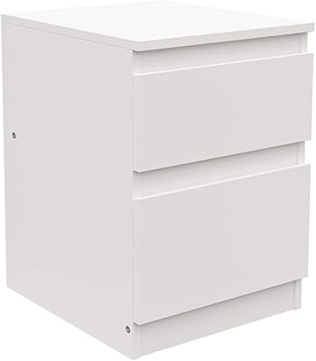 Commode ikea kullen avec 2 tiroirs en blanc (35 x 49 cm)