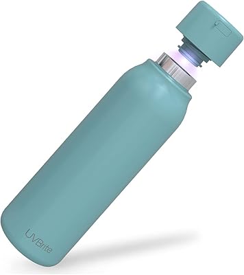 Bouteille d'eau uv autonettoyante uvbrite go purifiante isolée en acier inoxydable de 186