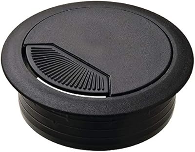 Couvre-câble d'ordinateur en plastique avec anneaux métalliques pour organiser la table de bureau