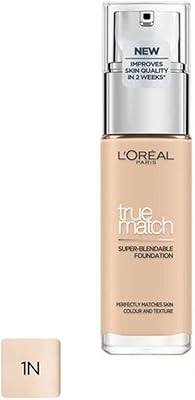 Fond de teint l'oréal paris reno true match 1.n, ivoire - 30 ml