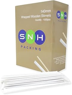 Bâtonnets à café jetables en bois d'emballage snh, 1000 pièces, beige
