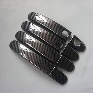 Couvercle de poignée de porte imprimé en fibre de carbone de style sport