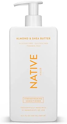 Après-shampooing fortifiant native vegan avec amande et beurre de karité, propre, sans sulfate