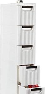 Armoire à fentes lyndis, petite armoire de salle de bain, organisateur de salle de bain étroite, armoire d'angle de cuisine, blanc (5 couches). Découvrez Diaytar, la marketplace sénégalaise qui révolutionne vos achats en ligne