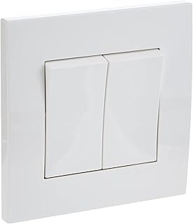 Schneider electric kb32r_1 vivace white - interrupteur à panneau unidirectionnel à 2 gangs