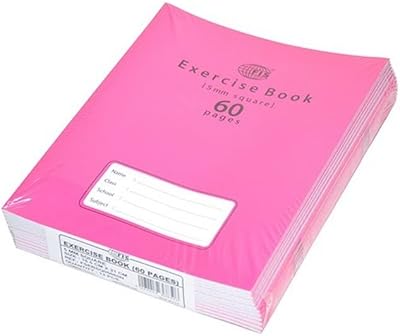 Cahier fis, carré de 5 mm avec marge gauche, 60 pages, 12 pièces