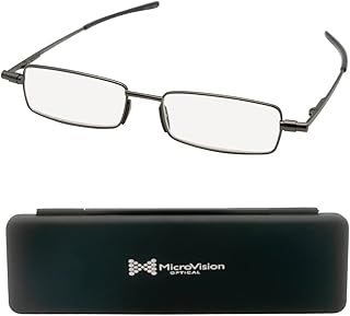 Lunettes de lecture plates pliables optiques micro vision avec étui intégré pour femmes