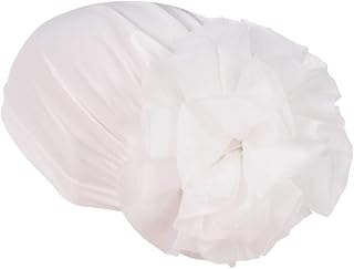 Chapeau turban à grande fleur pour femme, couvre-chef contre le cancer, bonnet