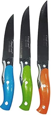 Ensemble de 3 couteaux de cuisine en acier inoxydable j3 technology