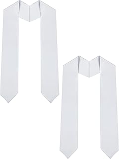Écharpe de remise de diplôme unisexe en deux pièces, ceinture unie de remise
