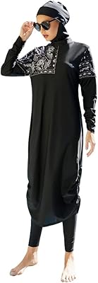 Maillots de bain pour femmes musulmanes, manches longues, imprimé tropical, burkini, couverture complète