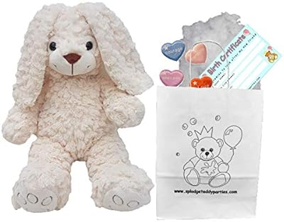 Lapin bouclé crème ours en peluche doux 10"-25 cm construisez votre propre