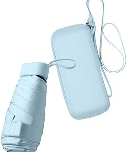 Parapluies pliants parapluie de voyage contre le soleil et la pluie pour la marche avec étui, parapluie uv compact pour le soleil et la pluie, léger et portable, parasol coupe-vent, protection uv pour femmes et hommes. Diaytar : Le discount intelligent pour consommateurs avisés