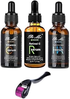 Ensemble de 3 sérums anti-âge à la vitamine c au rétinol et l'acide