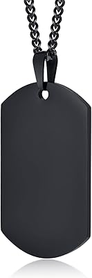 Collier pendentif pour hommes et femmes : collier de chien en acier inoxydable
