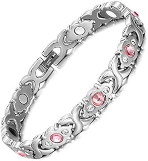 Bracelet énergétique médical avec pierre aimantée et germanium pour éliminer les charges électriques