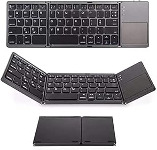 Clavier bluetooth pliable avec pavé tactile clavier rechargeable sans fil portable