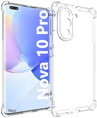 Coque pour huawei nova 10 pro, coque transparente résistante aux rayures avec coins