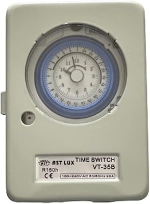 Minuterie électromécanique programmable quotidienne fiable de 24 heures avec corps en métal 230