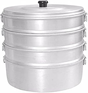 Cuiseur vapeur momos en aluminium kc ​​qatar : 8 pouces avec 4 couches