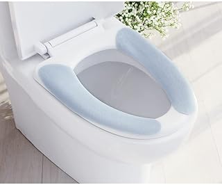 3 pièces coussin de siège de toilette lavable auto-adhésif doux et chauffant