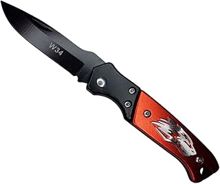 Couteau de poche applicable avec clip coloré pour poche, chasse, trekking, camping w34