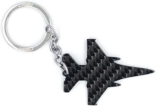 Porte-clés en fibre de carbone f16 fighter jet - porte-clés compact avec porte-clés