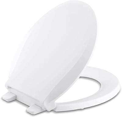 Abattant wc fermé silencieux kohler cachet k-4639-0, blanc, rond