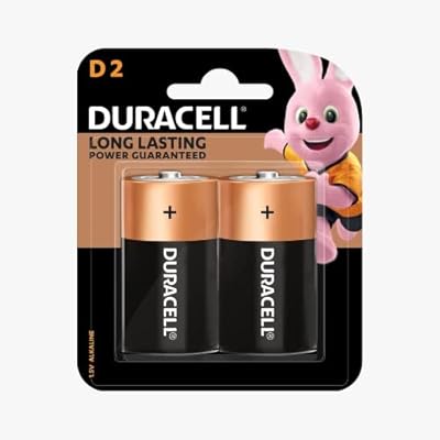 Piles alcalines duracell taille d - paquet de 2