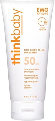 Crème solaire thinkbaby spf 50+ format familial 177 ml 6