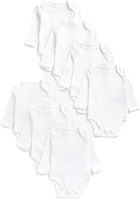 Mothercare body unisexe à manches longues à clipser cb382 - paquet de 7